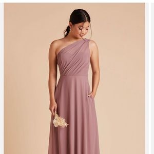 Birdy Grey deep mauve one shoulder bridesmaid dress